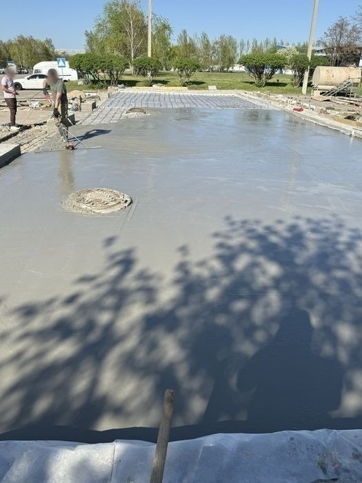 Бетонирование монолитной фундаментной плиты, фото 1